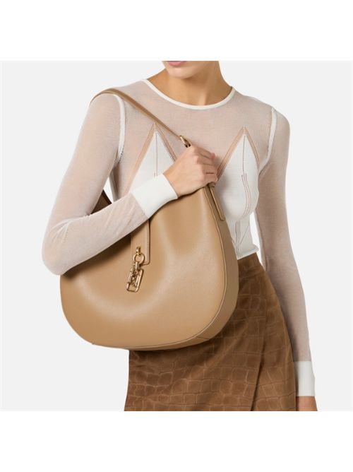 ROUND HOBO WITH CHARM ELISABETTA FRANCHI | BS06A62E2229 argilla